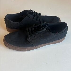Nike Black Canvas Sneakers SB Zoom air Janoski men’s 8.5 skater shoes brown flat